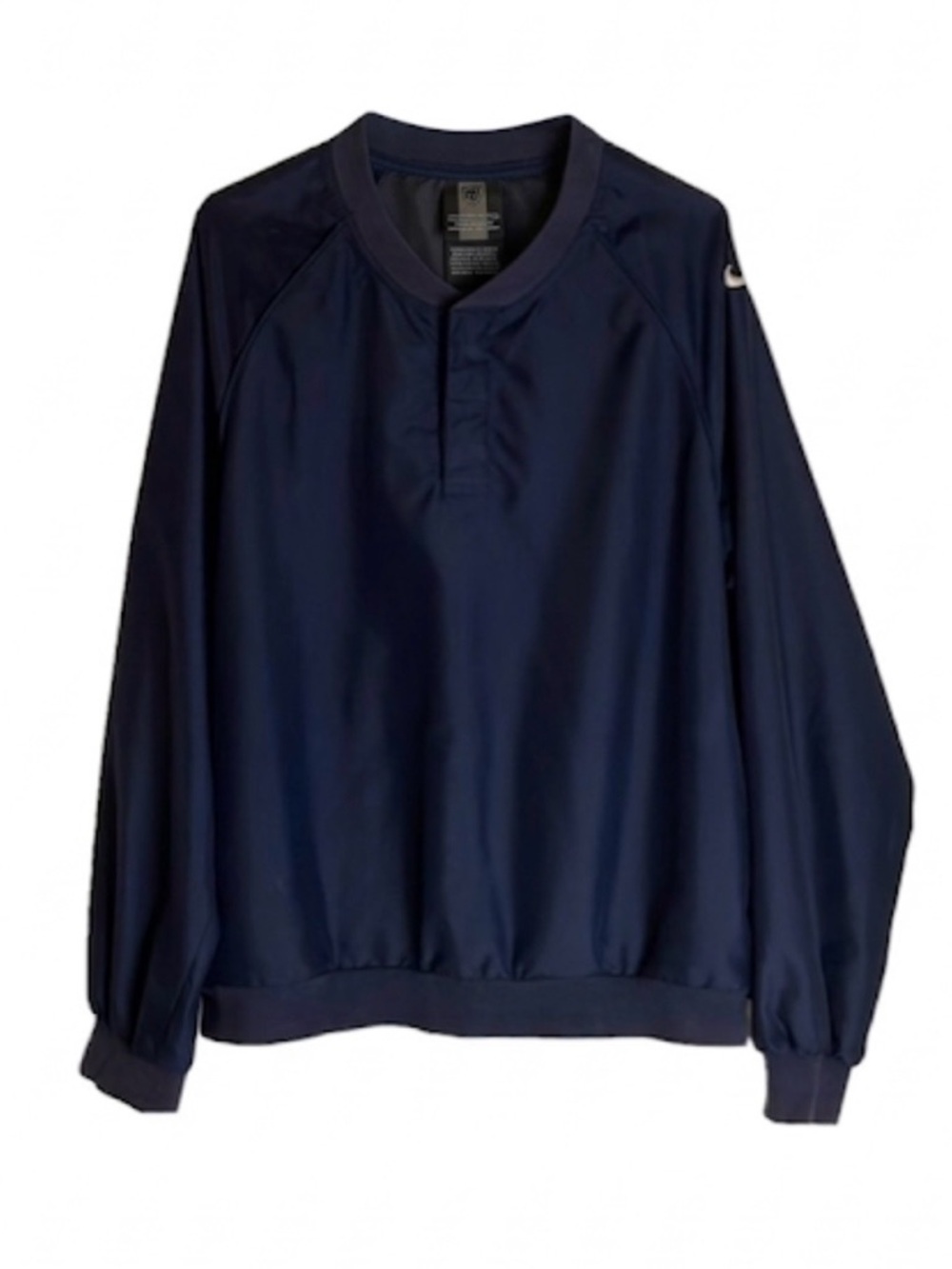 NIKE Golf Lined Pullover Windbreaker Rain Jacket, Men’s Medium, Navy Blue